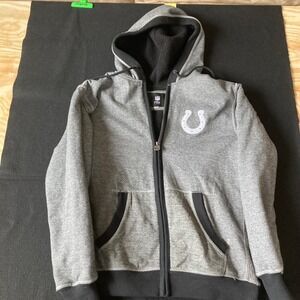 NFL Pro Line Indianapolis Colts‎ Mens Large Gray Sherpa Lined Full Zip Hoodie